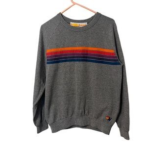 Aviator Nation 5 stripe crewneck sweatshirt